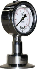 Winters - 2-1/2" Dial, 2 Thread, 0-200 Scale Range, Pressure Gauge - Lower Connection Mount, Accurate to 1.5% of Scale - Caliber Tooling