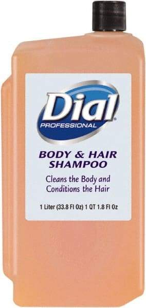 Dial - 1 L Bottle Peach Hair & Body Wash - Clear Amber - Caliber Tooling