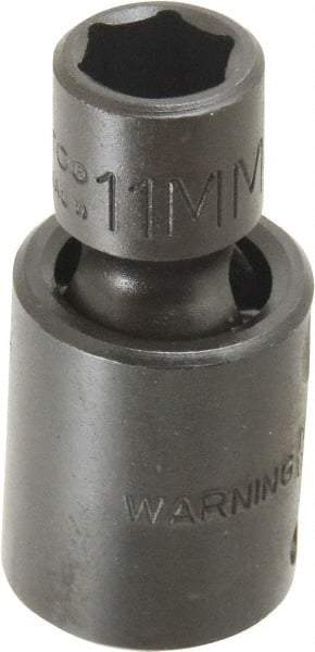 Proto - 3/8" Drive 11mm Standard Universal Impact Socket - 6 Points, 2" OAL - Caliber Tooling