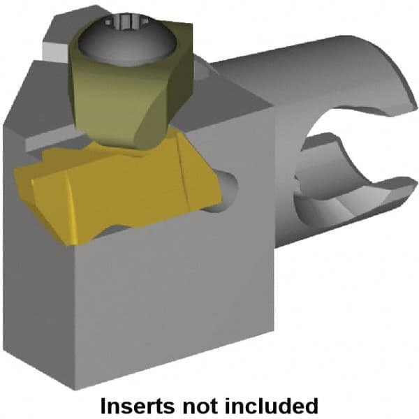 Kennametal - Insert Style NG 3R, 30mm Head Length, Right Hand Cut, External Modular Threading Cutting Unit Head - System Size KM20, 12.5mm Center to Cutting Edge, Series Top Notch - Caliber Tooling