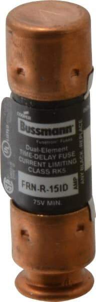 Cooper Bussmann - 125 VDC, 250 VAC, 15 Amp, Time Delay General Purpose Fuse - Fuse Holder Mount, 50.8mm OAL, 20 at DC, 200 (RMS) kA Rating, 14.3mm Diam - Caliber Tooling