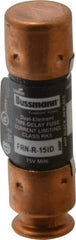 Cooper Bussmann - 125 VDC, 250 VAC, 15 Amp, Time Delay General Purpose Fuse - Fuse Holder Mount, 50.8mm OAL, 20 at DC, 200 (RMS) kA Rating, 14.3mm Diam - Caliber Tooling