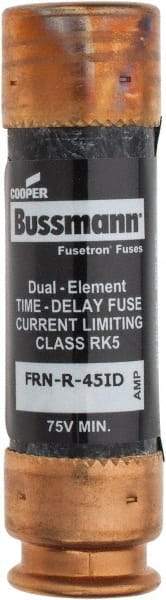 Cooper Bussmann - 125 VDC, 250 VAC, 45 Amp, Time Delay General Purpose Fuse - Fuse Holder Mount, 76.2mm OAL, 20 at DC, 200 (RMS) kA Rating, 20.6mm Diam - Caliber Tooling