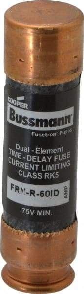 Cooper Bussmann - 125 VDC, 250 VAC, 60 Amp, Time Delay General Purpose Fuse - Fuse Holder Mount, 76.2mm OAL, 20 at DC, 200 (RMS) kA Rating, 20.6mm Diam - Caliber Tooling