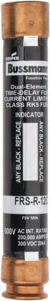 Cooper Bussmann - 300 VDC, 600 VAC, 12 Amp, Time Delay General Purpose Fuse - Fuse Holder Mount, 127mm OAL, 20 at DC, 200 (RMS) kA Rating, 20.6mm Diam - Caliber Tooling