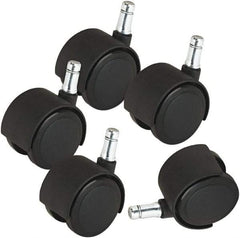 Master Caster - Matte Black Carpet Casters - For Wood & Tubular Metal Chairs & Office Furniture - Caliber Tooling