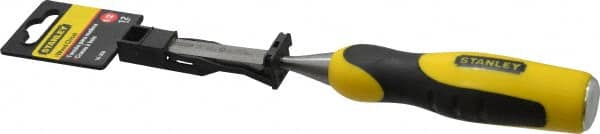 Stanley - 9" OAL x 1/2" Blade Width Wood Chisel - 1/2" Tip, Polypropylene Handle - Caliber Tooling