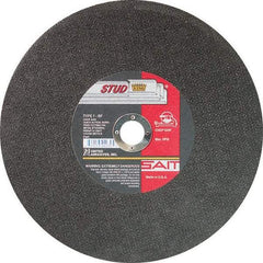 Sait - 12" Aluminum Oxide Cutoff Wheel - 3/32" Thick, 1" Arbor, 5,100 Max RPM, Use with Chop Saws - Caliber Tooling