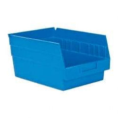 Quantum Storage - 50 Lb. Load Capacity, 11-5/8" Deep, Blue Polypropylene Hopper Shelf Bin - 6" High x 8-3/8" Wide x 11-5/8" Long - Caliber Tooling