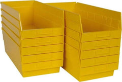 Quantum Storage - 50 Lb. Load Capacity, 17-7/8" Deep, Yellow Polypropylene Hopper Shelf Bin - 6" High x 8-3/8" Wide x 17-7/8" Long - Caliber Tooling