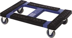 Quantum Storage - 1,000 Lb Capacity Polyethylene Rubber Cap Dolly - 30" Long x 18" Wide x 7" High, 4" Wheels - Caliber Tooling