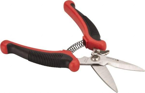 Wiss - 2-1/2" Length of Cut, Straight Pattern Multi-Purpose Snip - 8-1/2" OAL, Cushion Grip Handle - Caliber Tooling