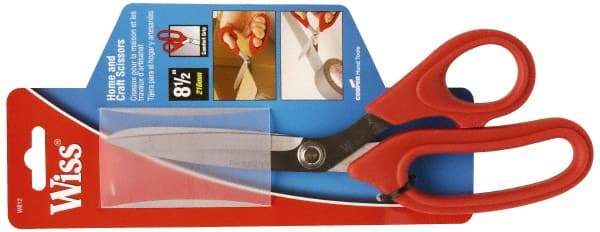 Wiss - 3-1/2" LOC, 8-1/2" OAL Stainless Steel Standard Shears - Straight Handle, For General Purpose Use - Caliber Tooling