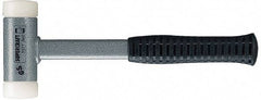 HALDER - 32 oz Head 1-3/4" Face Diam Nylon Dead Blow Hammer - 12" OAL, Steel Handle - Caliber Tooling