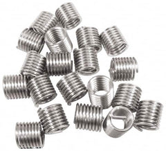 Recoil - 3/8-24 UNC, 3/4" OAL, Free Running Helical Insert - 15 Free Coils, Tanged, Stainless Steel, 2D Insert Length - Exact Industrial Supply