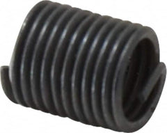 Recoil - 100 Inserts, 1/4-28 UNF, 2D, Stainless Steel Screw Locking Insert - 11-3/8 Free Coils, 1/2 Inch Overall Length, 0.306 to 0.326 Inch Outside Diameter, with Tang, Dry Film Lubricant - Exact Industrial Supply