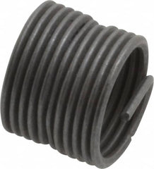 Recoil - 100 Inserts, 3/8-24 Metric Coarse, 1-1/2D, Stainless Steel Screw Locking Insert - 12-1/4 Free Coils, 9/16 Inch Overall Length, 0.448 to 0.468 Inch Outside Diameter, with Tang, Dry Film Lubricant - Exact Industrial Supply