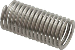 Recoil - 3/8-16 UNC, 1-1/8" OAL, Free Running Helical Insert - 15-3/4 Free Coils, Tanged, Stainless Steel, Bright Finish, 3D Insert Length - Caliber Tooling