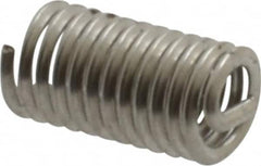 Recoil - #2-56 UNC, 0.258" OAL, Free Running Helical Insert - 11-7/8 Free Coils, Tanged, Stainless Steel, Bright Finish, 3D Insert Length - Exact Industrial Supply