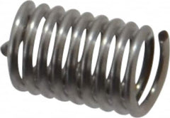 Recoil - #4-40 UNC, 0.28" OAL, Free Running Helical Insert - 8-7/8 Free Coils, Tanged, Stainless Steel, Bright Finish, 2-1/2D Insert Length - Caliber Tooling