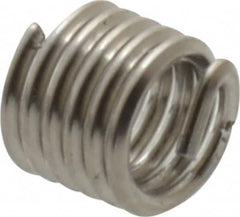 Recoil - #5-40 UNC, 0.188" OAL, Free Running Helical Insert - 5-1/2 Free Coils, Tanged, Stainless Steel, Bright Finish, 1-1/2D Insert Length - Caliber Tooling