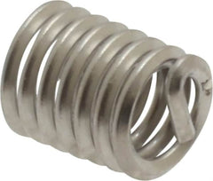 Recoil - #10-24 UNC, 0.38" OAL, Free Running Helical Insert - 7-1/8 Free Coils, Tanged, Stainless Steel, Bright Finish, 2D Insert Length - Caliber Tooling