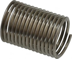 Recoil - 7/16-20 UNF, 7/8" OAL, Free Running Helical Insert - 14-5/8 Free Coils, Tanged, Stainless Steel, Bright Finish, 2D Insert Length - Caliber Tooling