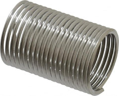 Recoil - 5/8-18 UNF, 1-1/4" OAL, Free Running Helical Insert - 19-1/4 Free Coils, Tanged, Stainless Steel, Bright Finish, 2D Insert Length - Caliber Tooling