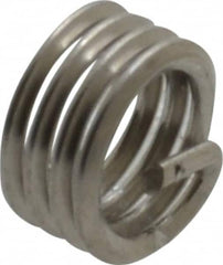 Recoil - #8-36 UNF, 0.164" OAL, Free Running Helical Insert - 3-7/8 Free Coils, Tanged, Stainless Steel, Bright Finish, 1D Insert Length - Caliber Tooling