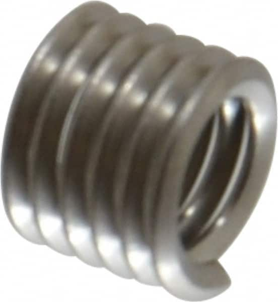 Recoil - 1/4-20 UNC, 3/8" OAL, Free Running Helical Insert - 5-3/4 Free Coils, Tanged, Stainless Steel, 1-1/2D Insert Length - Caliber Tooling