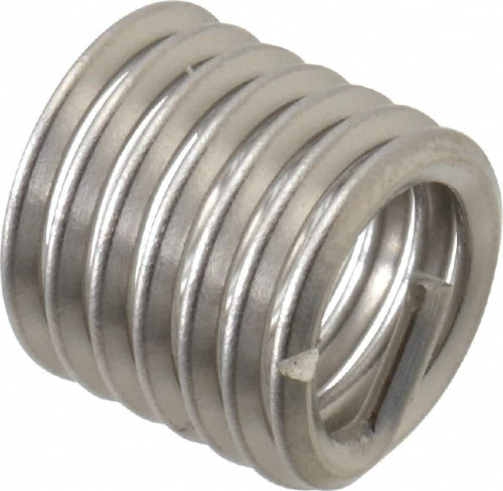 Recoil - 5/16-18 Metric Coarse, 0.469" OAL, Free Running Helical Insert - 6-5/8 Free Coils, Tanged, Stainless Steel, 1-1/2D Insert Length - Caliber Tooling