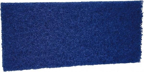 Remco - 10" Long x 4-1/2" Wide x 13/16" Thick Scouring Pad - Medium-Duty, Blue - Caliber Tooling