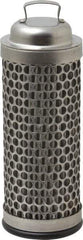 Flow Ezy Filters - 74 Micron, 1.6" Outside Diam, 4-1/2" Long, Stainless Steel Wire Cloth Media, Filter Element - 1.1" Inside Diam, Stainless Steel - Caliber Tooling