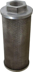 Flow Ezy Filters - 60 Mesh, 114 LPM, 30 GPM, 4.3" Diam, Female Suction Strainer without Bypass - 1-1/2 Port NPT, 9.8" Long - Caliber Tooling