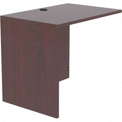 ALERA - Woodgrain Laminate Return/Bridge Shell Desk - 35" Wide x 23-5/8" Deep x 29-5/8" High, Mahogany - Caliber Tooling