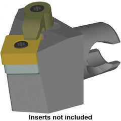 Kennametal - Right Hand Cut, Size KM25, SN.. Insert Compatiblity, Modular Turning & Profiling Cutting Unit Head - 7.35mm Ctr to Cutting Edge, 30mm Head Length, Series KM Mini - Caliber Tooling