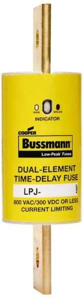 Cooper Bussmann - 300 VDC, 600 VAC, 400 Amp, Time Delay General Purpose Fuse - Bolt-on Mount, 7-1/8" OAL, 100 at DC, 300 at AC (RMS) kA Rating, 2" Diam - Caliber Tooling