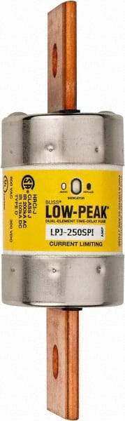 Cooper Bussmann - 300 VDC, 600 VAC, 250 Amp, Time Delay General Purpose Fuse - Bolt-on Mount, 7-1/8" OAL, 100 at DC, 300 at AC (RMS) kA Rating, 2" Diam - Caliber Tooling