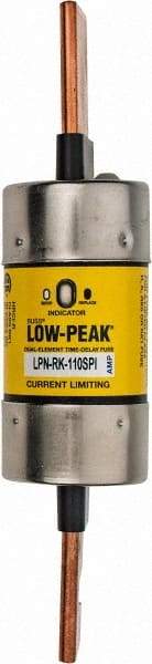 Cooper Bussmann - 250 VAC/VDC, 110 Amp, Time Delay General Purpose Fuse - Bolt-on Mount, 7-1/8" OAL, 100 at DC, 300 at AC (RMS) kA Rating, 1-19/32" Diam - Caliber Tooling