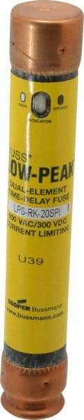 Cooper Bussmann - 300 VDC, 600 VAC, 20 Amp, Time Delay General Purpose Fuse - Fuse Holder Mount, 127mm OAL, 100 at DC, 300 at AC (RMS) kA Rating, 13/16" Diam - Caliber Tooling