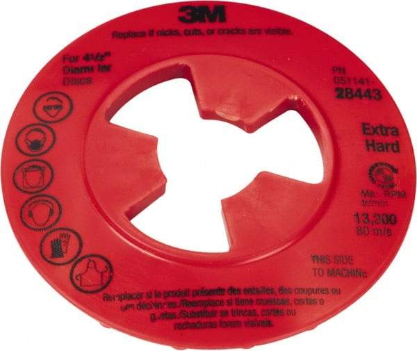 3M - Face Plate Disc Backing Pad - 4-1/2 Inch Diameter x 7/8 Inch Thick - Caliber Tooling