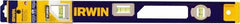 Irwin - Magnetic 24" Long 3 Vial I-Beam Level - Aluminum, Blue/Yellow, 1 Level & 2 Plumb Vials - Caliber Tooling