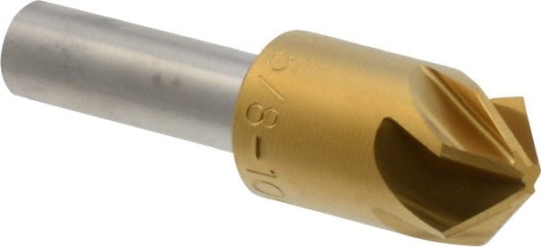 M.A. Ford - 5/8" Head Diam, 3/8" Shank Diam, 6 Flute 100° High Speed Steel Countersink - Caliber Tooling