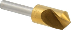 M.A. Ford - 1/2" Head Diam, 1/4" Shank Diam, 1 Flute 100° High Speed Steel Countersink - Caliber Tooling