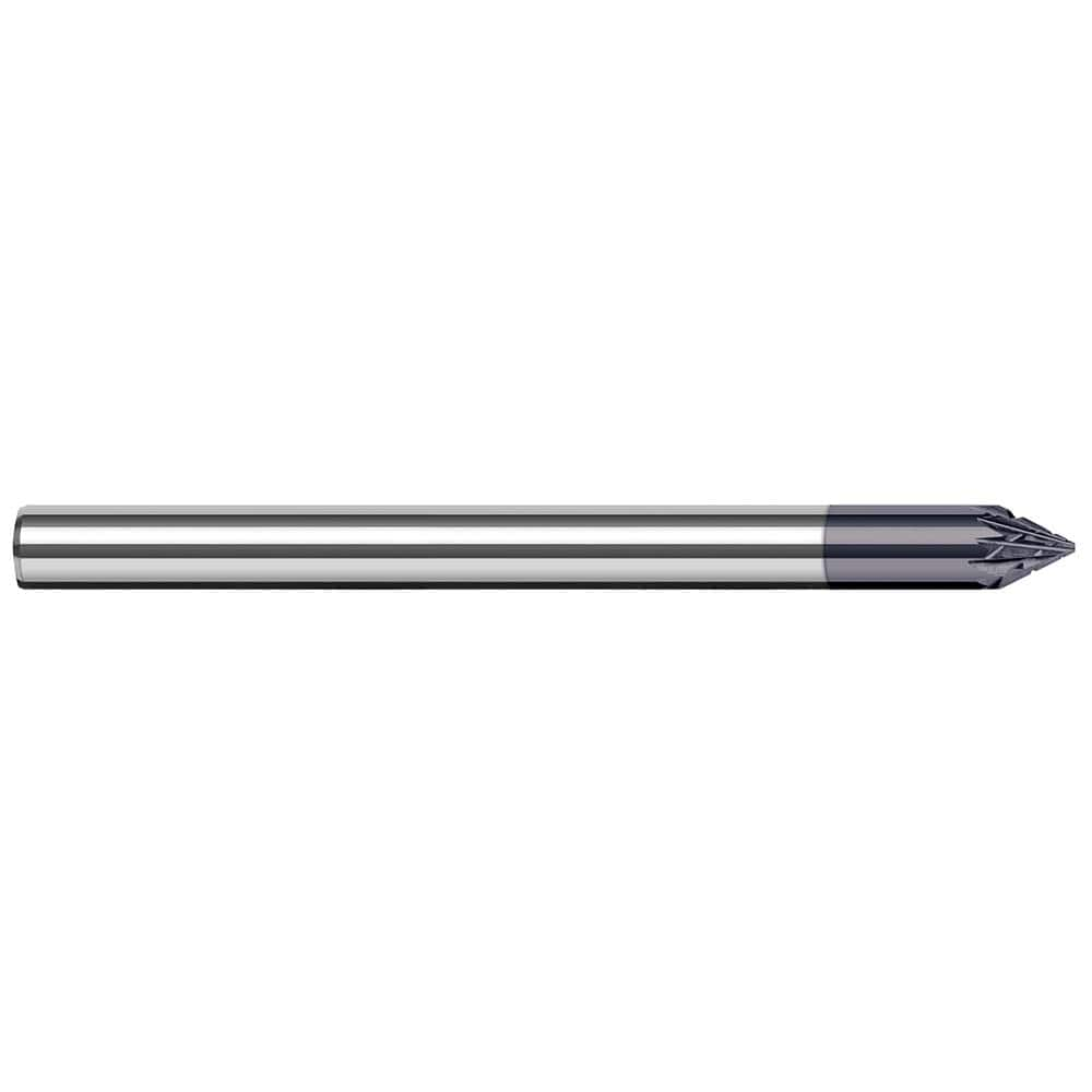 Harvey Tool - 3/16" Cut Diam, 3/16" Shank Diam, Solid Carbide Double Cut Flat Burr - Exact Industrial Supply