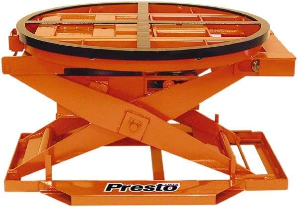 Presto Lifts - 4,000 Lb Capacity Pallet Positioner - 43-5/8" Diam - Caliber Tooling