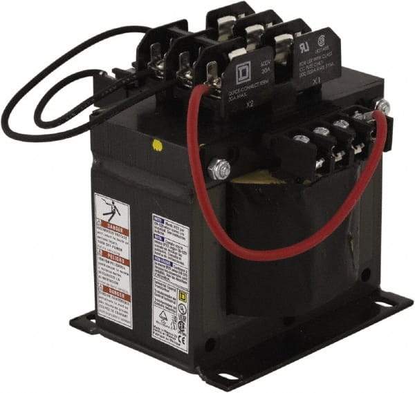 Square D - 750 VA, Top Mount Fuse Block Control Transformer - 50/60 Hz, 5.61 Inch Deep x 5.8 Inch High - Caliber Tooling