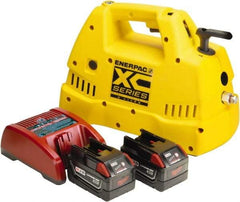 Enerpac - 10,000 psi Electric Hydraulic Pump & Jack - 2 L Oil Capacity, 4-Way, 3 Position Valve, Use with Double Acting Cylinders, Advance, Hold & Retract - Caliber Tooling