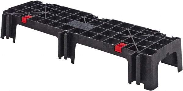 Quantum Storage - 625 Lb Capacity, Black Dunnage Rack - 40" Wide x 6" High x 12" Deep, HDPE - Caliber Tooling