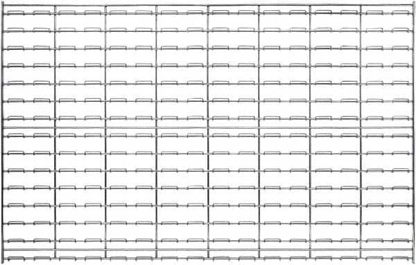 Quantum Storage - 48" Wide x 30" High, Chrome Louvered Bin Panel - Use with Stack and Hang Bins - Caliber Tooling